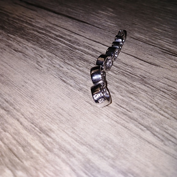 Eternity pendant sterling silver cz waterfall - Picture 4 of 4